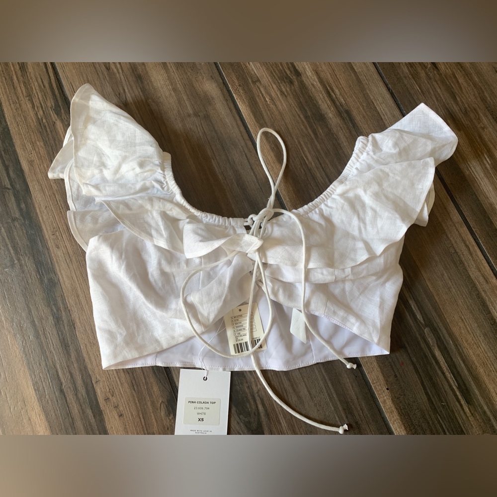 NWT Backstage Clothing White Top Size XS